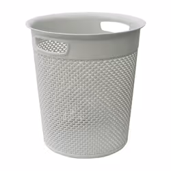 Droplette Design Plastic Bin, 12L, 30 x 29cm Approx, Grey, One Size