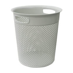 Droplette Design Plastic Bin, 12L, 30 x 29cm Approx, Grey, One Size