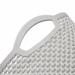 Droplette Design Plastic Round Storage Basket, 3.3L,16 x 19cm Approx, Grey, One Size