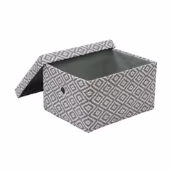 JVL Argyle Set of 3 Rectangular Lidded Storage Baskets