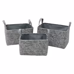 JVL Urban Set of 3 Rectangle Paper Storage Baskets