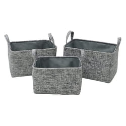 JVL Urban Set of 3 Rectangle Paper Storage Baskets