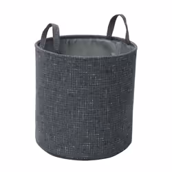 JVL Shadow Set Of 3 Round Fabric Storage Baskets