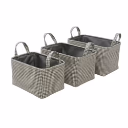 Silva S/3 Rect Fabric Storage Baskets