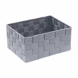 JVL Vichy Rect Nylon Storage Baskets, Set of 3