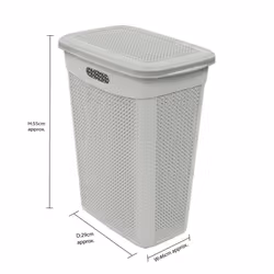 Droplette 43L Slim Laundry Bkt- Ice Grey - Additional view 10