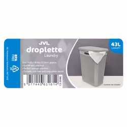 Droplette 43L Slim Laundry Bkt- Ice Grey - Additional view 9