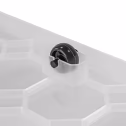 JVL Plastic Secure Clip Lidded Storage Box with Wheels, Stackable & Nestable, Clear, Set of 4, 60L - Additional view 6