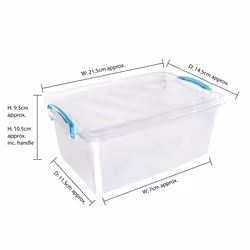 JVL Plastic Clip Lidded Food Storage Box, Stackable & Nestable, Set of 3, 1.6L, 3L, 5L - Additional view 11