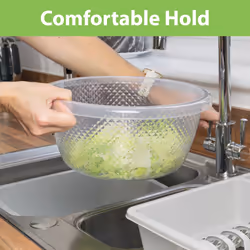 JVL Plastic Sapphire Round Salad Serving Mixing Bowls, Set of 3, 3L, 6L, 9.5L - Additional view 7
