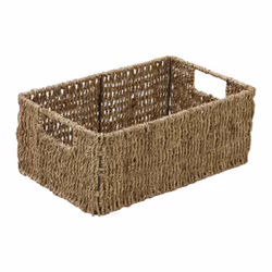 JVL Seagrass Set of 3 Rectangular Storage Baskets