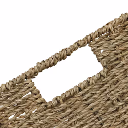 JVL Seagrass Set of 3 Rectangular Lidded Storage Storage Baskets