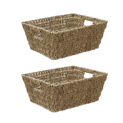 Seagrass Rectangular Storage Basket PK2