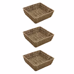 Seagrass Square Storage Tray PK3