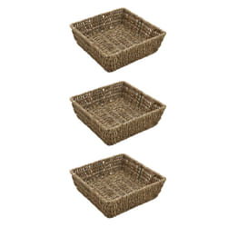 Seagrass Square Storage Tray PK3