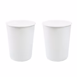 Vibrance Waste Paper Basket White PK2