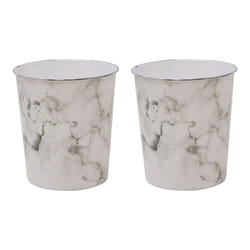 Marble Plastic Waste Paper Bin PK2