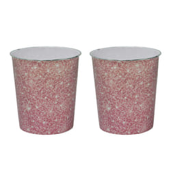 Pink Sparkle Plastic Waste Paper Bin PK2
