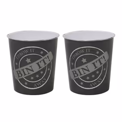 Bin It Plastic Waste Paper Bin PK2
