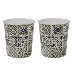 Mosaic Plastic Waste Paper Bin PK2
