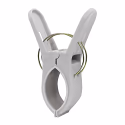 JVL Large Clamp Clip Beach Towel Pegs, Pack of 4, Grey