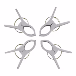 JVL Large Clamp Clip Beach Towel Pegs, Pack of 4, Grey