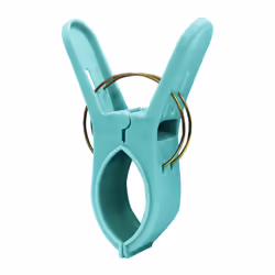 JVL Large Clamp Clip Beach Towel Pegs, Pack of 4, Aqua