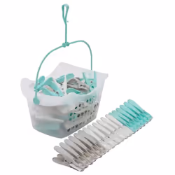 JVL Plastic Peg Basket with 72 Extra Strong Pegs