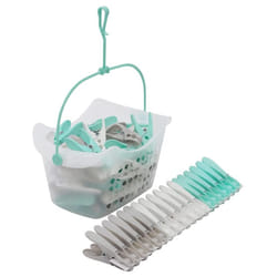 JVL Plastic Peg Basket with 72 Extra Strong Pegs