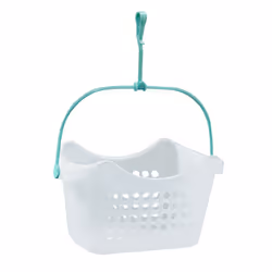 JVL Plastic Peg Basket with 96 Prism Soft Touch Clip Pegs
