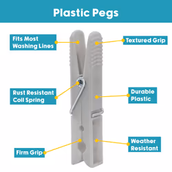 JVL Large Peg Bag with 200 Strong Hold Pegs