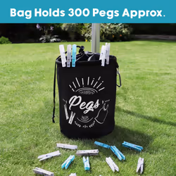 JVL Large Peg Bag with 192 Large Ultra Strong Pegs