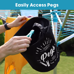 JVL Large Peg Bag with 192 Large Ultra Strong Pegs