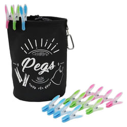 JVL Large Peg Bag with 144 Prism Soft Touch Leaf Design Pegs