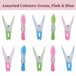 JVL Large Peg Bag with 144 Prism Soft Touch Leaf Design Pegs