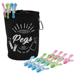 JVL Large Peg Bag with 144 Prism Soft Touch Flower Deign Pegs