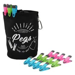 JVL Large Peg Bag with 120 Prism Soft Touch Clip Pegs