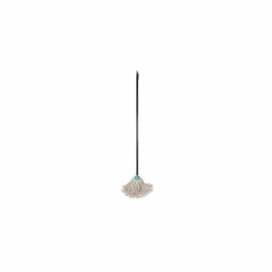 JVL Pure Cotton Traditional String Floor Mop, Turquoise/Grey
