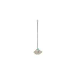 JVL Pure Cotton Traditional String Floor Mop, Turquoise/Grey