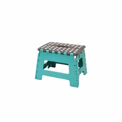 20434TQ Small and Large Folding Step Stool Turquoise Large Small