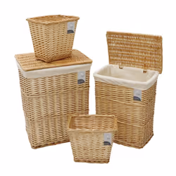 Acacia S/4 Rect Willow Baskets - Honey