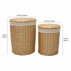 Acacia S/4 Round Willow Basket-Honey - Additional view 7