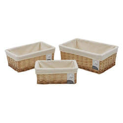 Acacia S/3 Rect Willow S/Baskets - Honey