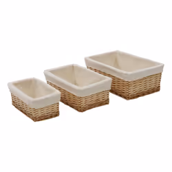 Acacia S/3 Rect Willow S/Baskets - Honey