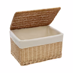 Acacia S/3 Rect Willow Hampers-Honey