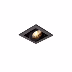 Saxby Xeno Square Recessed Titlable Downlight Matt Black Dimmable