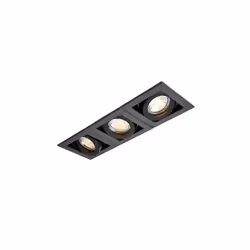 Saxby Xeno Triple 3 Light Recessed Titlable Downlight Matt Black Dimmable
