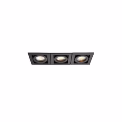Saxby Xeno Triple 3 Light Recessed Titlable Downlight Matt Black Dimmable