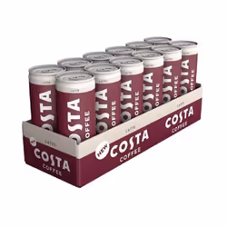 Costa Flavoured Latte Coffee Drink On The Go Smooth Creamy 12 x 250ml