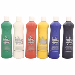 Scola Artmix 6 x 600ml Non Toxic Washable Paint (Coloured)